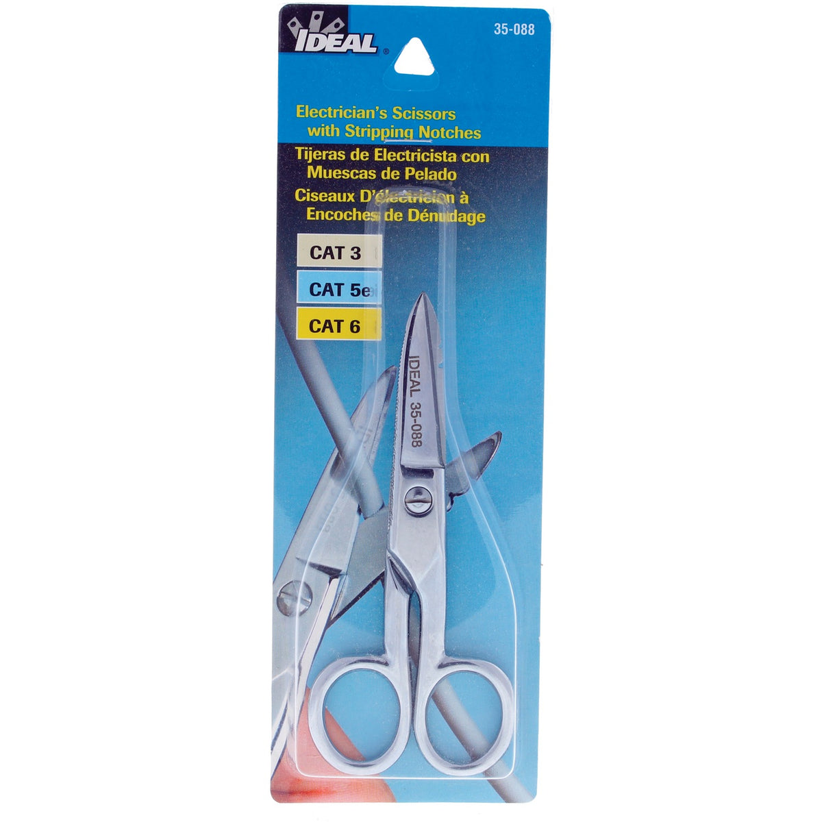 Ideal Electrician's Scissors with Stripping Notch - 9