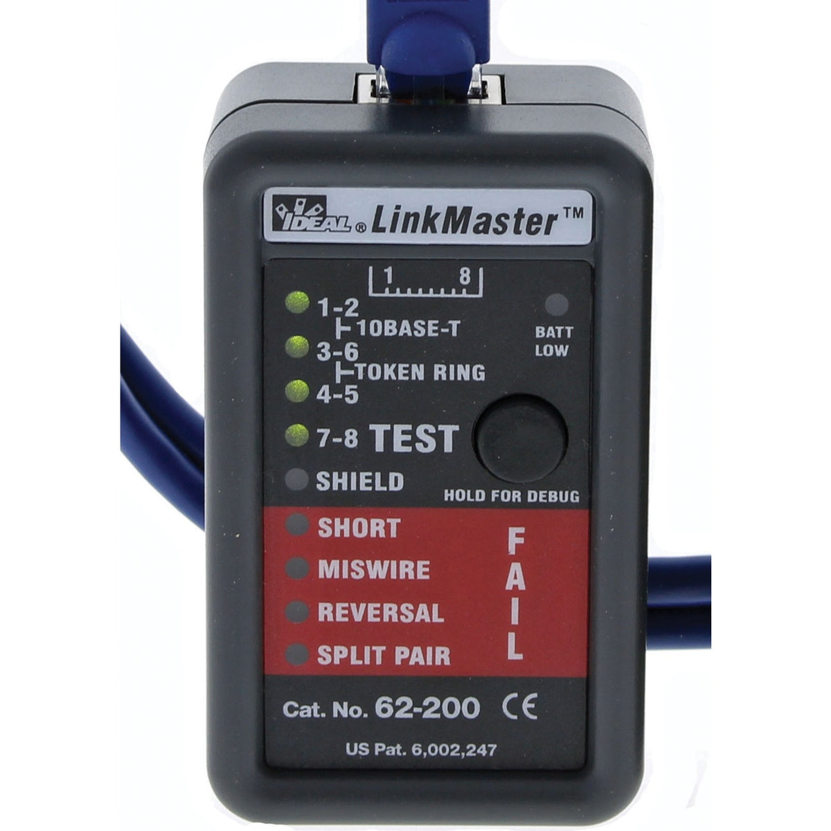 Ideal LinkMaster RJ45 CAT5E/6 Ethernet Wiremapper Tester - 3