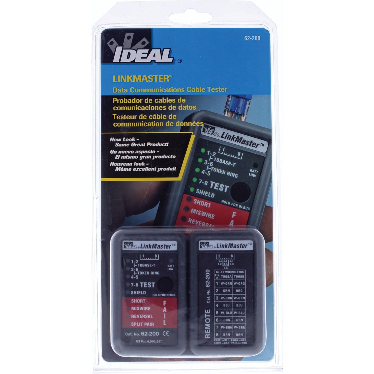Ideal LinkMaster RJ45 CAT5E/6 Ethernet Wiremapper Tester - 5