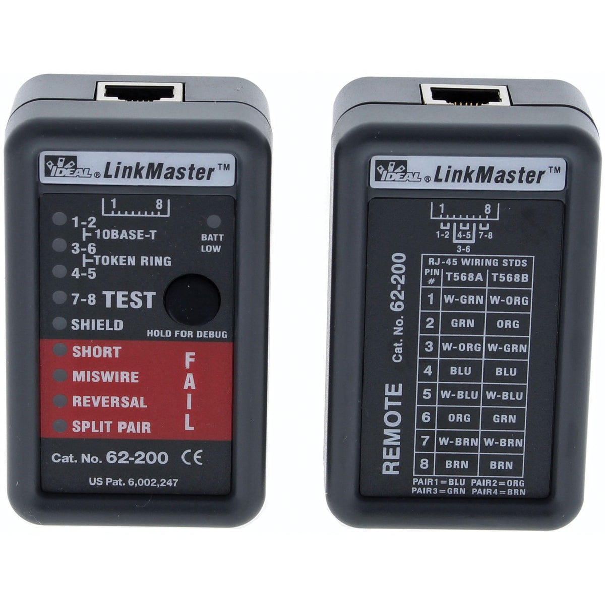 Ideal LinkMaster RJ45 CAT5E/6 Ethernet Wiremapper Tester - 6