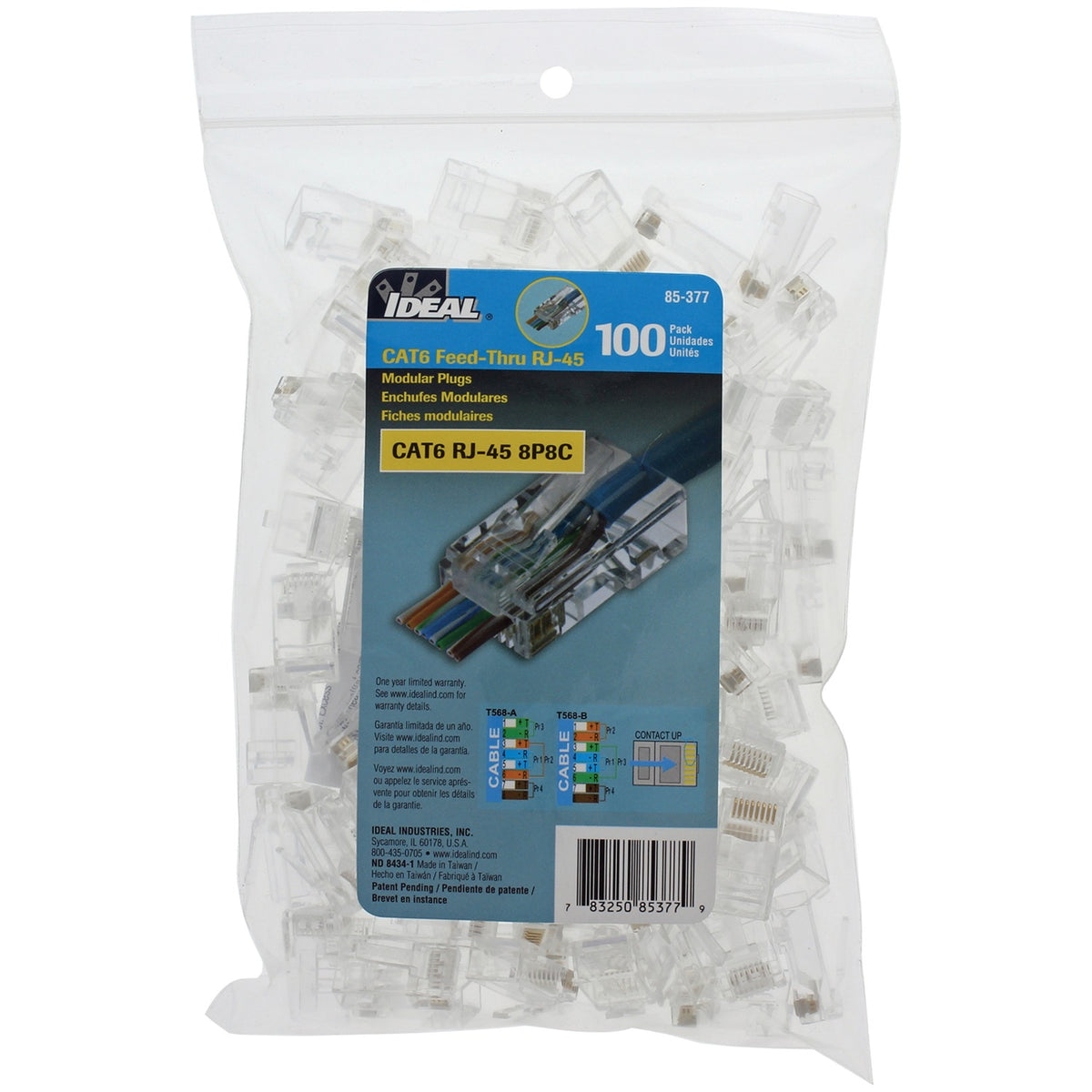 Ideal Feed-Thru RJ45 Mod Plugs (100 Pack) - 3