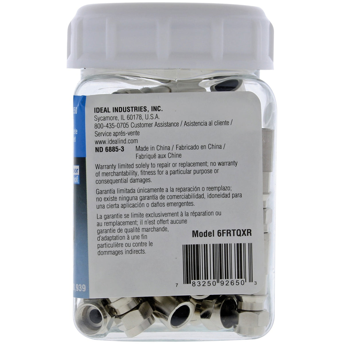 Ideal Rtq RG6 F-Compression Connectors, 50 Count - 9