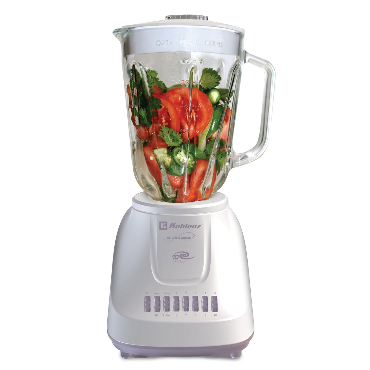 Koblenz 1.5-Liter Kitchen Magic Collection 10 Speed and 2 Pulses Glass Jar — White - 3