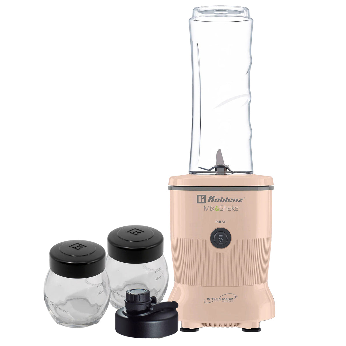 Koblenz 600-Watt 20.2-Oz. Personal Mix and Shake Blender Kit (Salmon) - 5