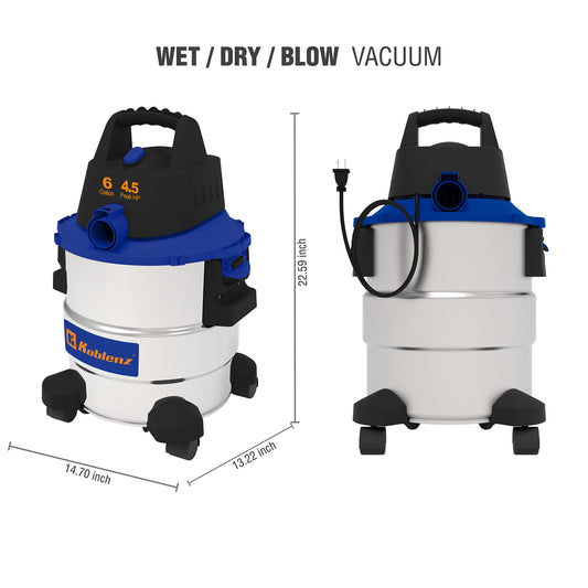 Koblenz 6-Gal. Portable Wet/Dry Vacuum