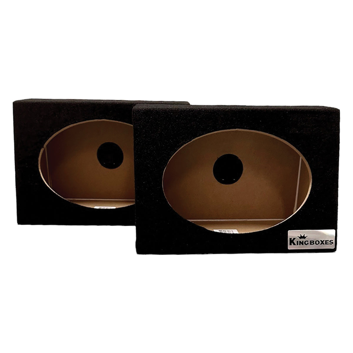 King Boxes 6-In. X 9-In. Wedge Single-Speaker Black Carpeted Enclosure for