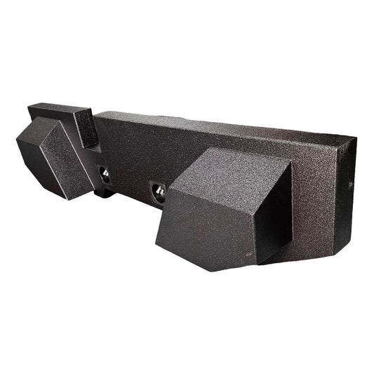 King Boxes 12-In. Double-Speaker Black Sprayed Enclosure for Dodge RAM