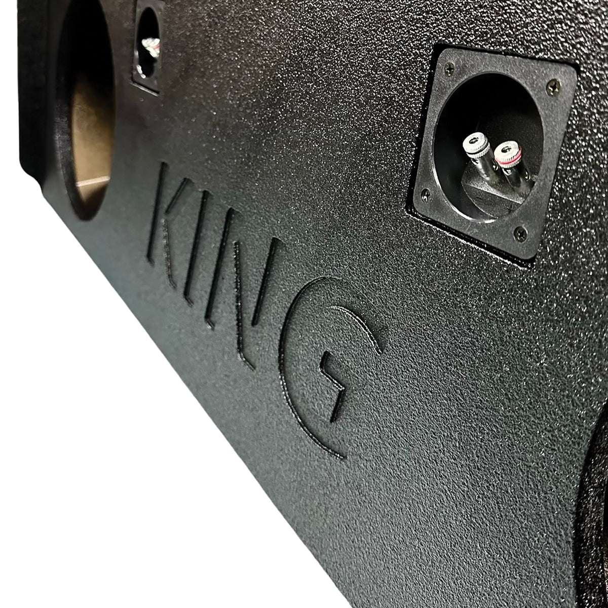 King Boxes King Series 12-In. Double-Speaker Black Sprayed Enclosure for - 7