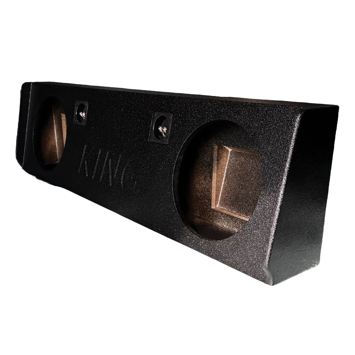 King Boxes King Series 12-In. Double-Speaker Black Sprayed Enclosure for - 3