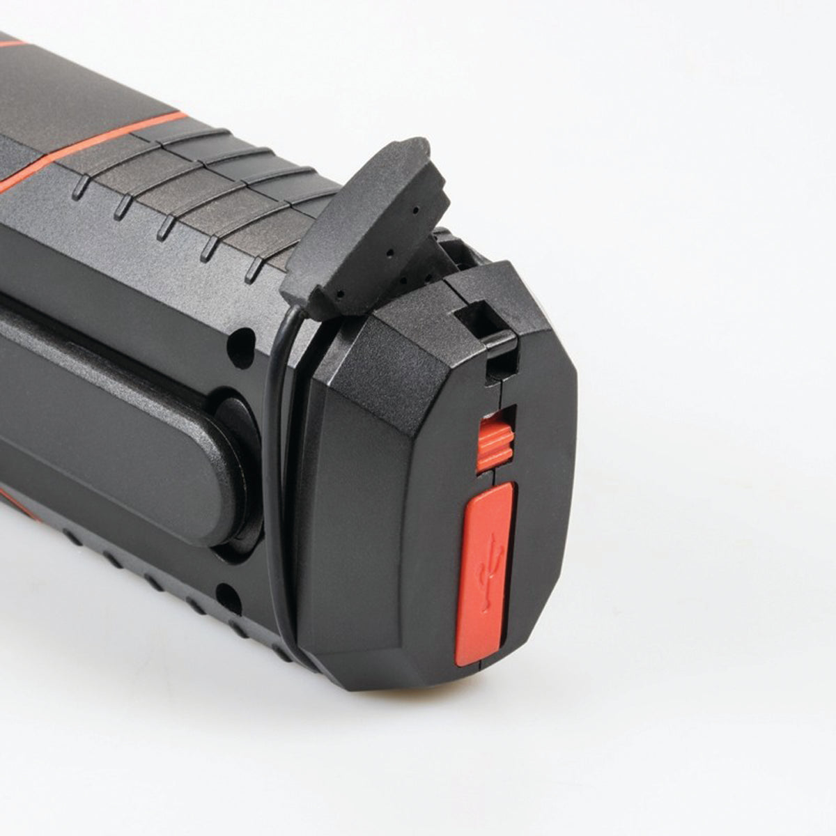 LifeGear 100-Lumen Stormproof USB Crank Flashlight and Radio — Red - 5