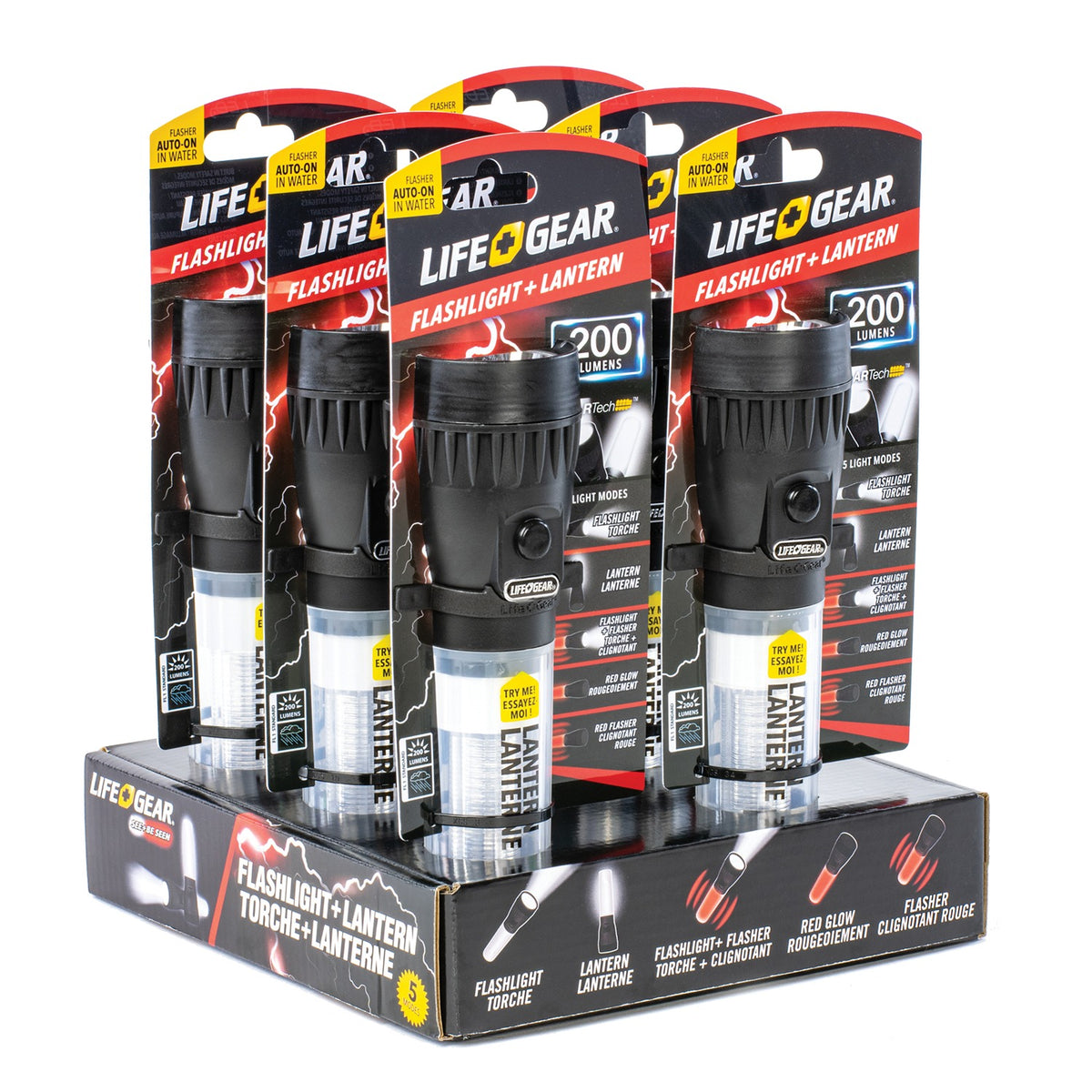 LifeGear 200-Lumen Floating Flashlight and Lantern - 9