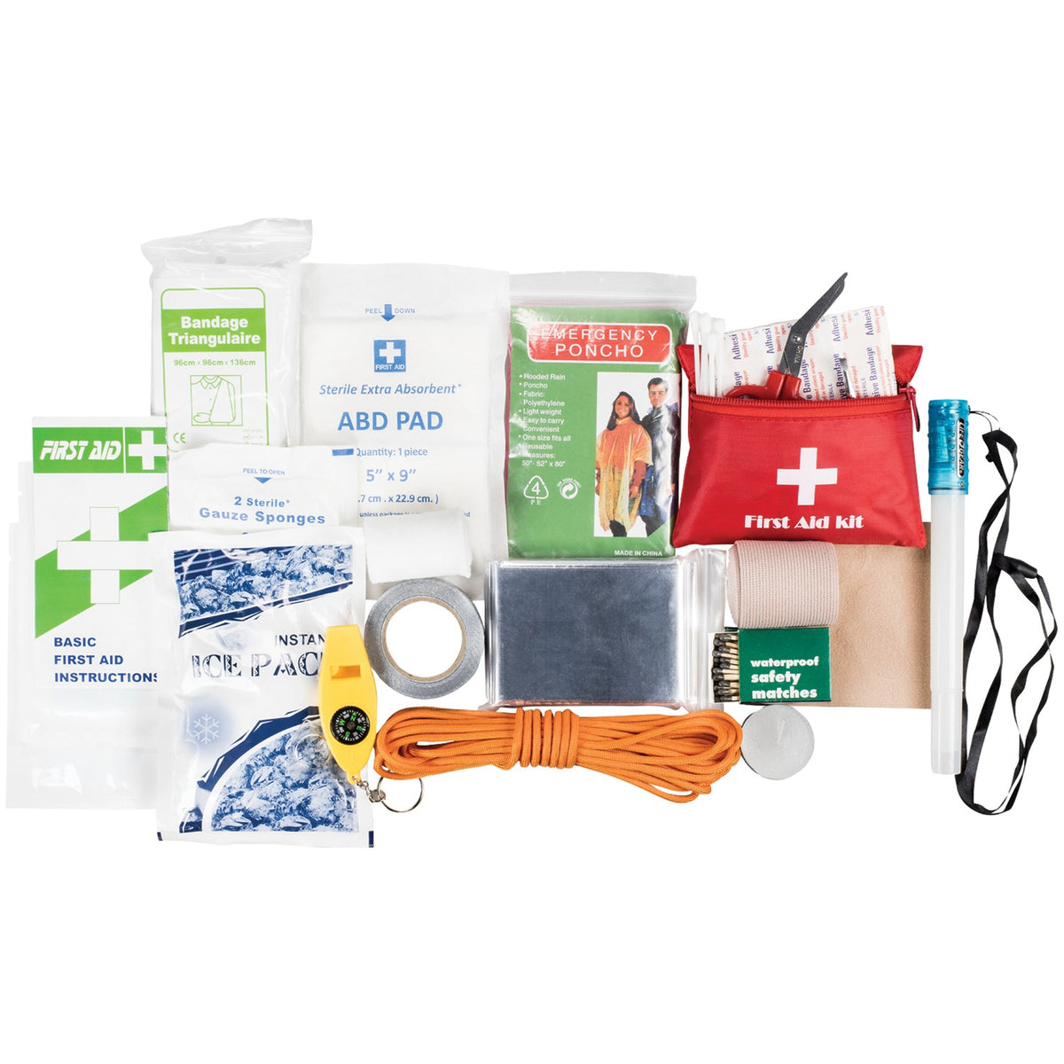 LifeGear 130-Piece Dry Bag First Aid and Survival Kit - 2