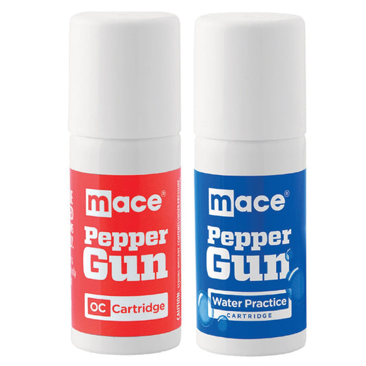 Mace Brand Replacement Oc Pepper Gun and Practice Water Cartridges for