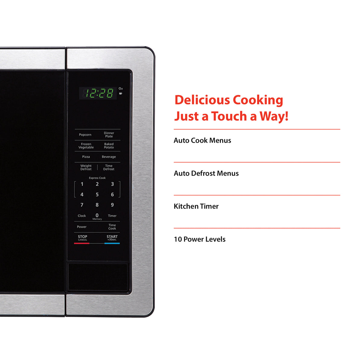 Magic Chef 1.1-Cu. Ft. 1,000-Watt Digital Touch Countertop Microwave - 4