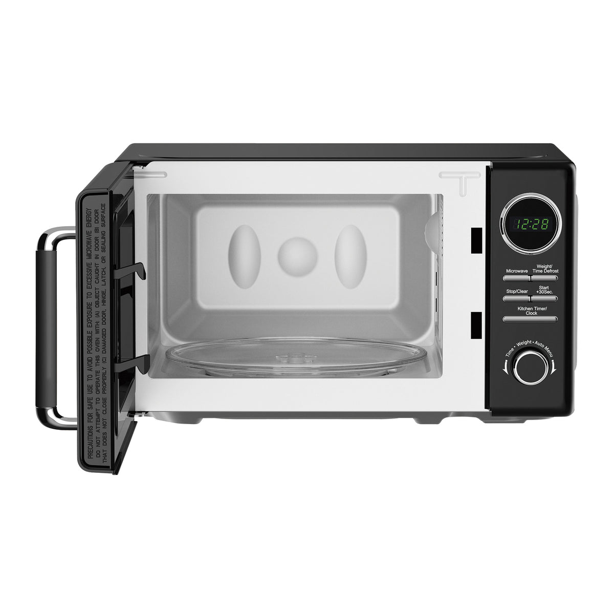 Magic Chef 0.7-Cu. Ft. 700-Watt Retro Countertop Microwave (Black) - 3