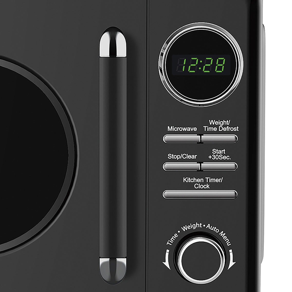 Magic Chef 0.7-Cu. Ft. 700-Watt Retro Countertop Microwave (Black) - 4