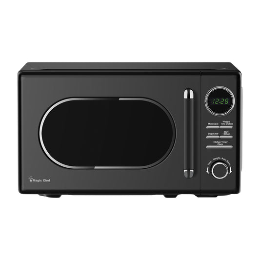 Magic Chef 0.7-Cu. Ft. 700-Watt Retro Countertop Microwave (Black)