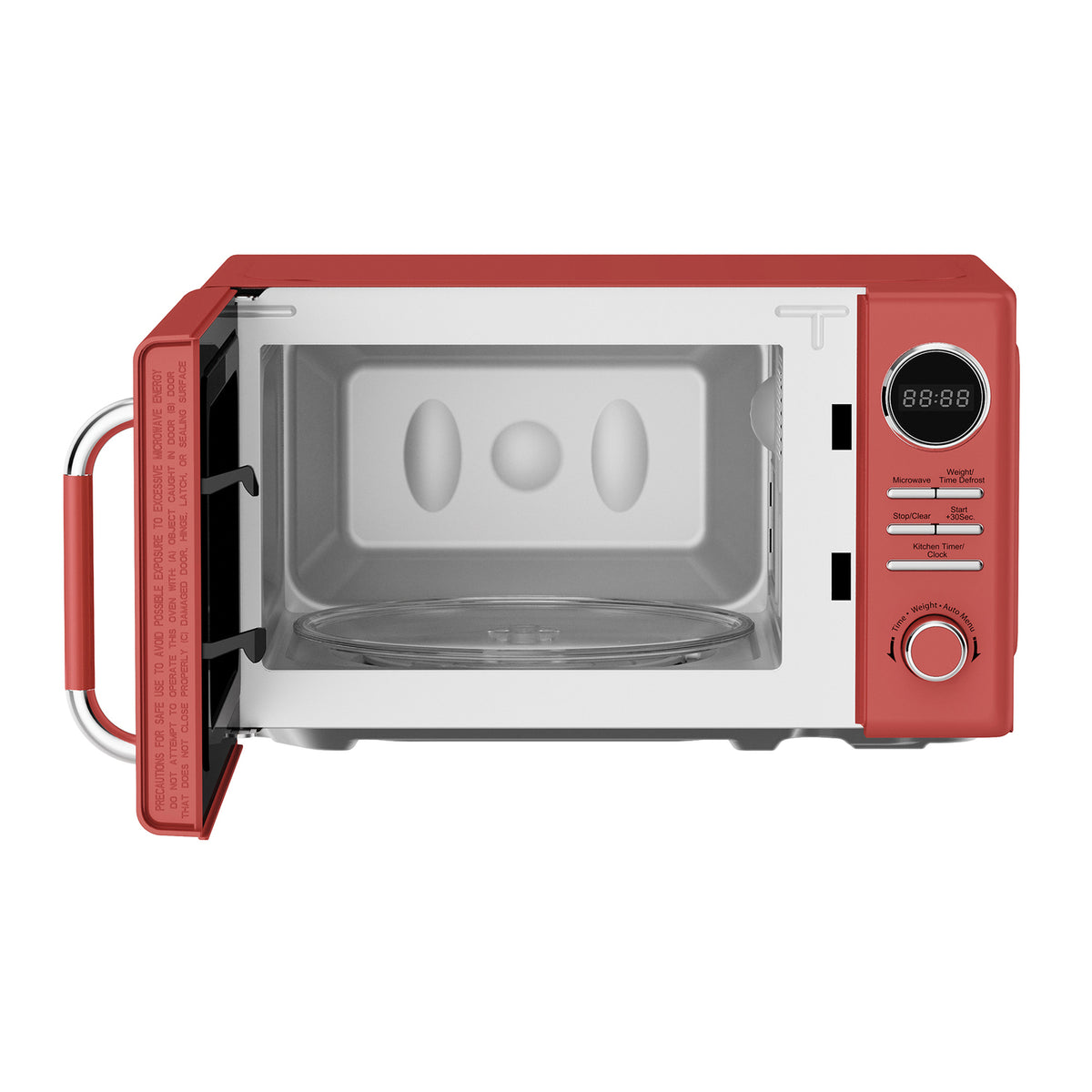Magic Chef 0.7-Cu. Ft. 700-Watt Retro Countertop Microwave (Red) - 4
