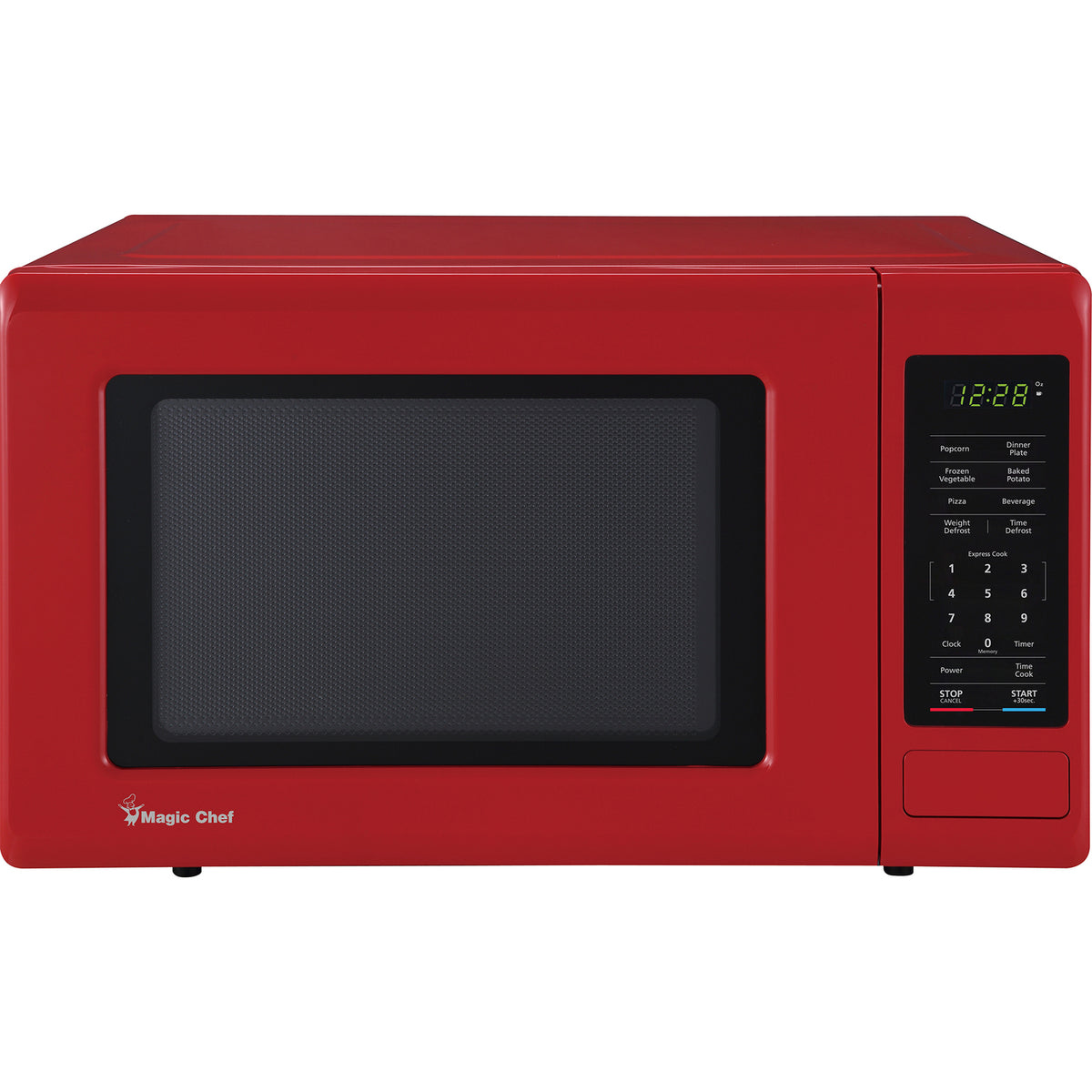 Magic Chef 0.9-Cu. Ft. 900-Watt Countertop Digital Touch Microwave (Red) - 2