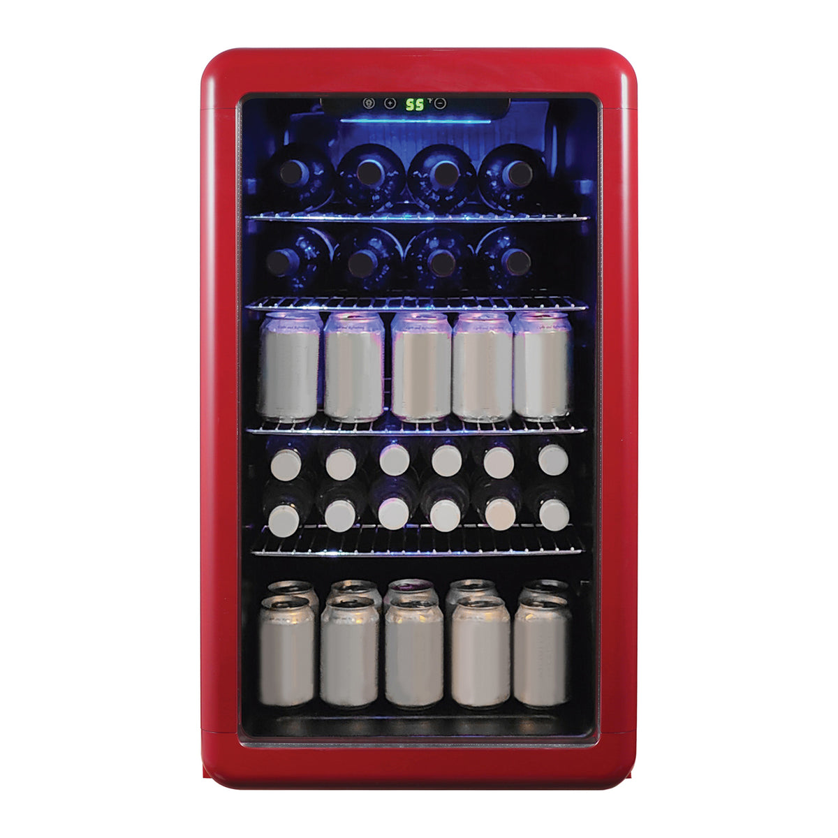 Magic Chef 3.4-Cu. Ft. Retro Beverage Cooler (Red) - 3
