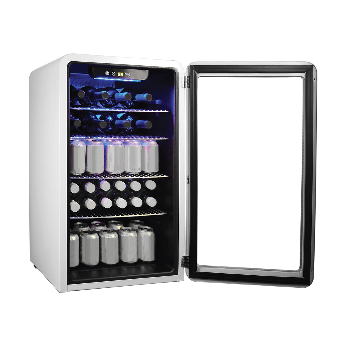 Magic Chef 3.4-Cu. Ft. Retro Beverage Cooler (White) - 3