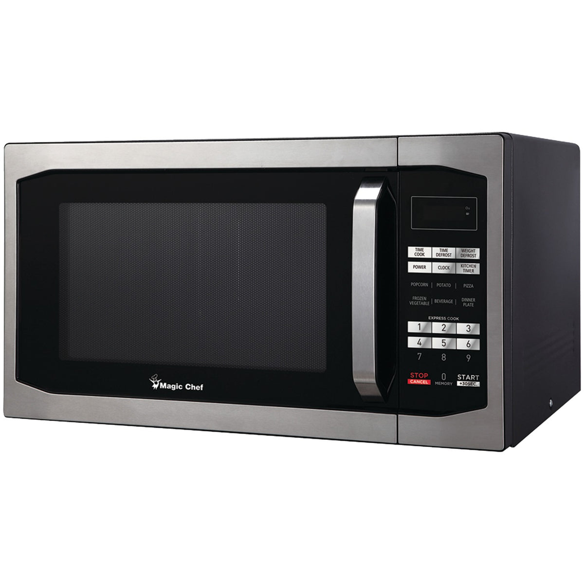 Magic Chef 1.6 Cubic-ft Countertop Microwave (Stainless Steel) - 3