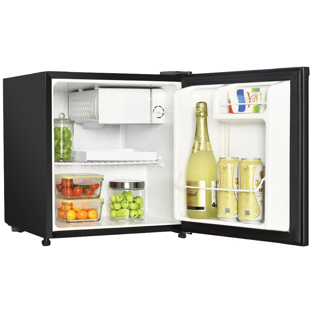 Magic Chef 1.7 Cubic-ft Manual Defrost Refrigerator (Black) - 2