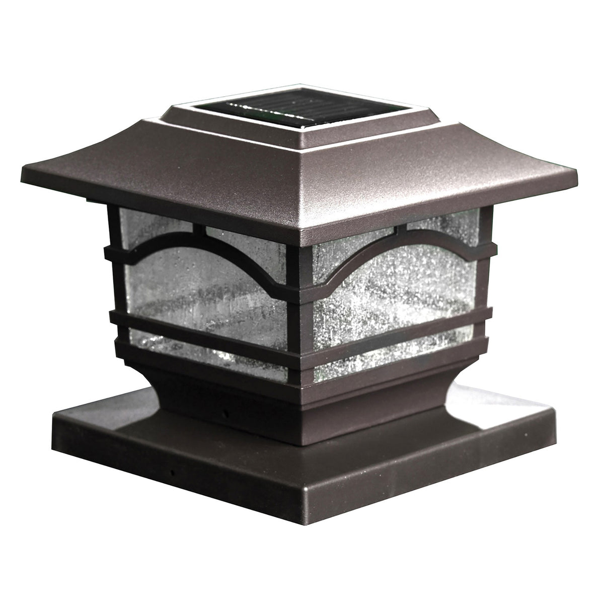 Maxsa Innovations Mission-Style Solar Post Cap and Deck Railing Lights - 5