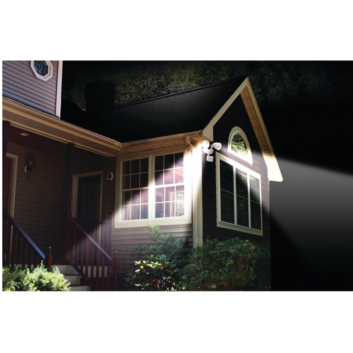 Maxsa Innovations Dual-Head Solar Spotlight, Off White - 4