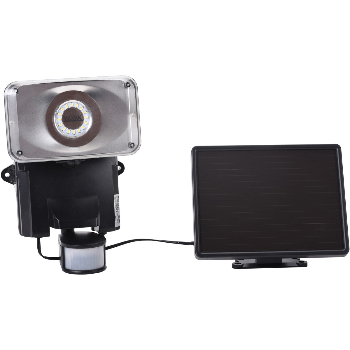 Maxsa Innovations Motion-Activated Solar LED Security Flood Light — Black - 6