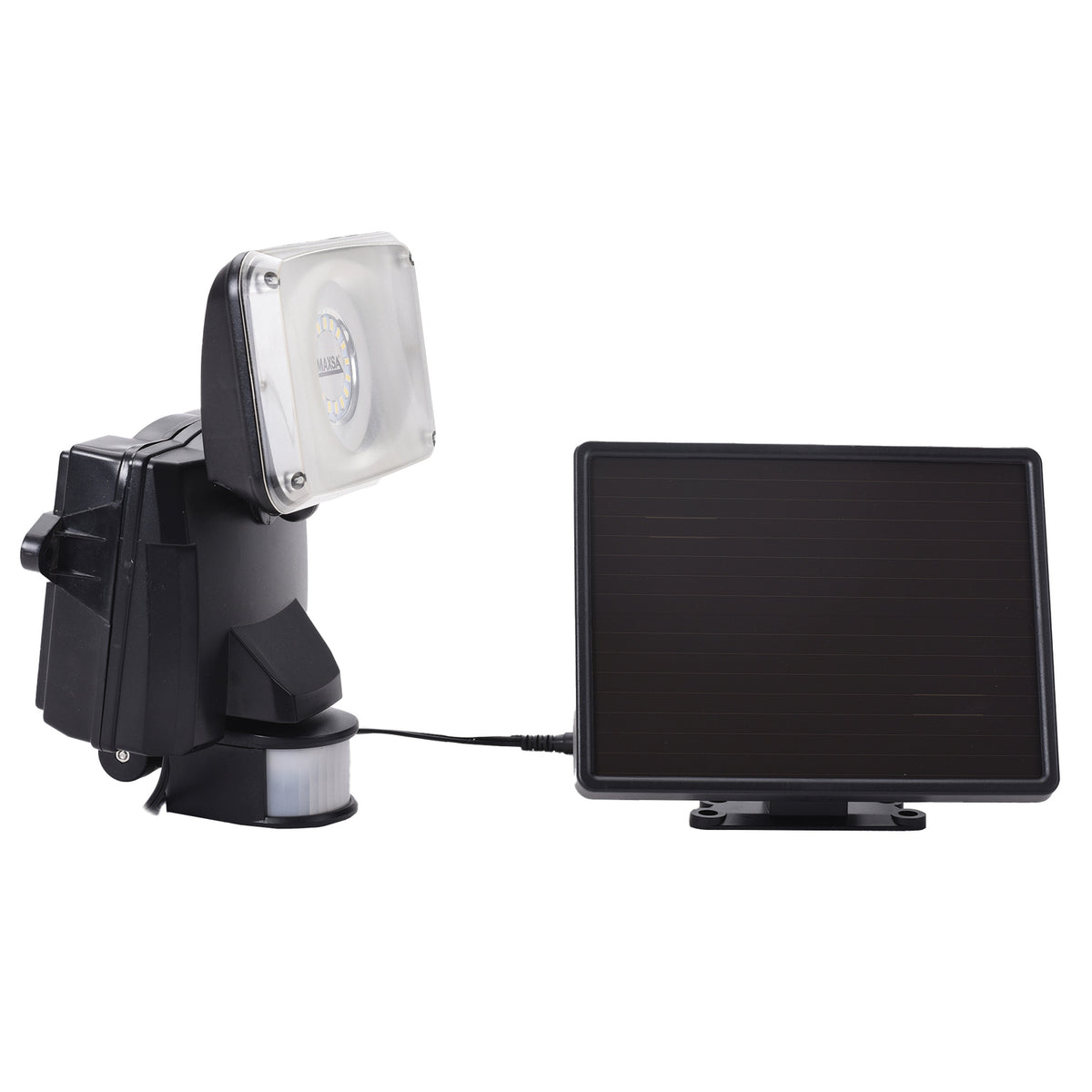 Maxsa Innovations Motion-Activated Solar LED Security Flood Light — Black - 2