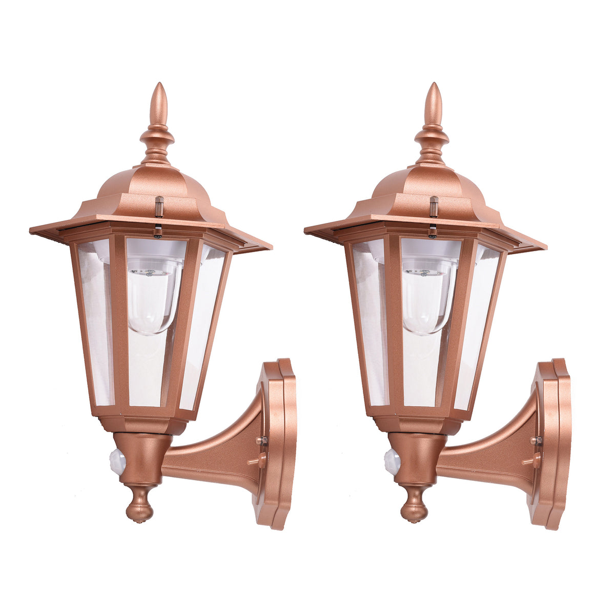 Maxsa Innovations Battery-Powered Motion-Activated Plastic LED Wall Sconce — Copper