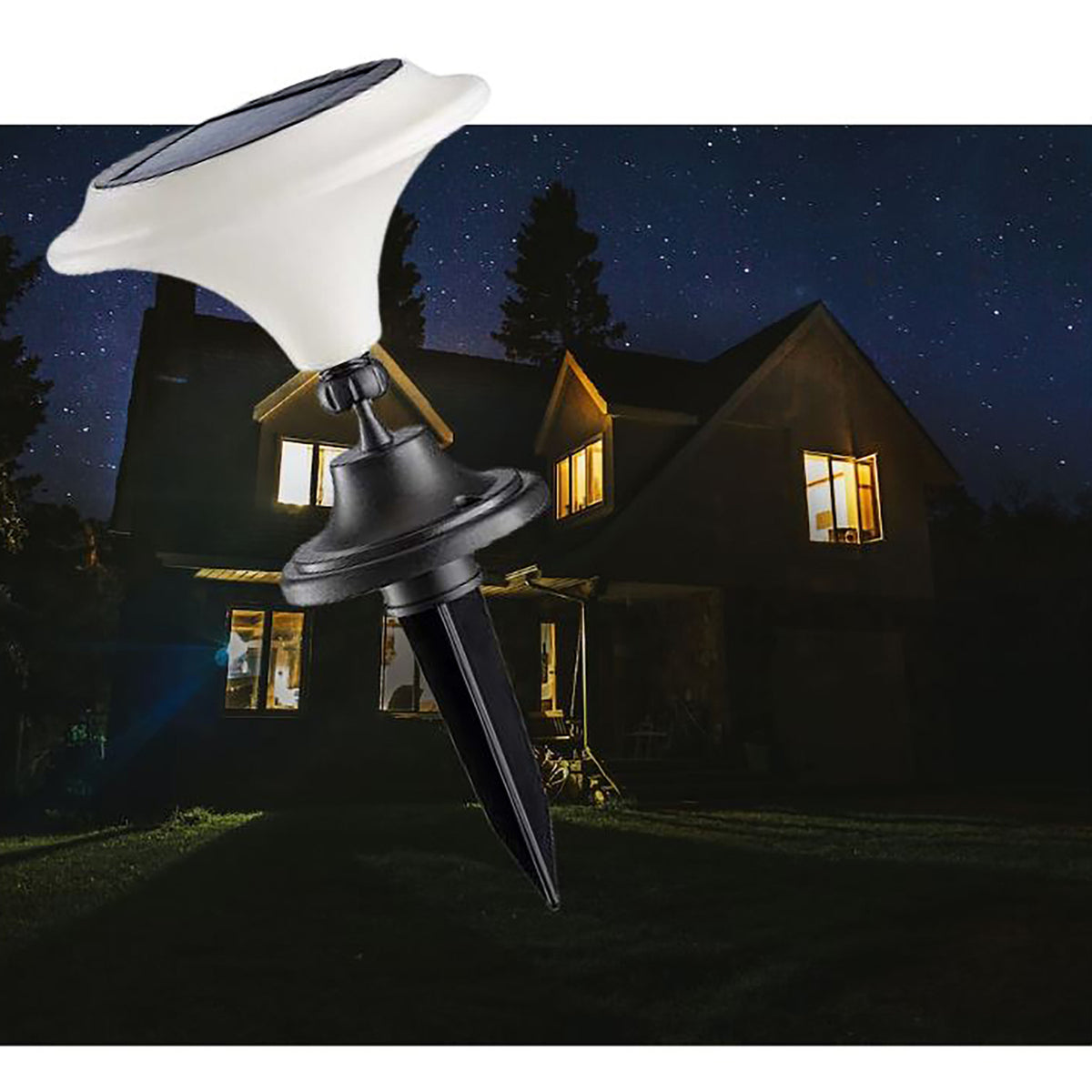 Maxsa Innovations Solar-Powered White Integrated-LED Outdoor Martini Lamp - 7