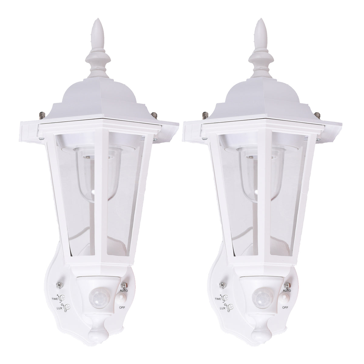 Maxsa Innovations Battery-Powered Motion-Activated Plastic LED Wall Sconce — White
