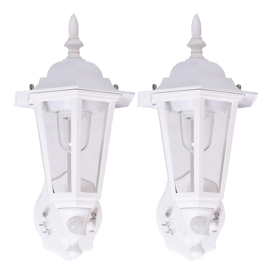 Maxsa Innovations Battery-Powered Motion-Activated Plastic LED Wall Sconce — White