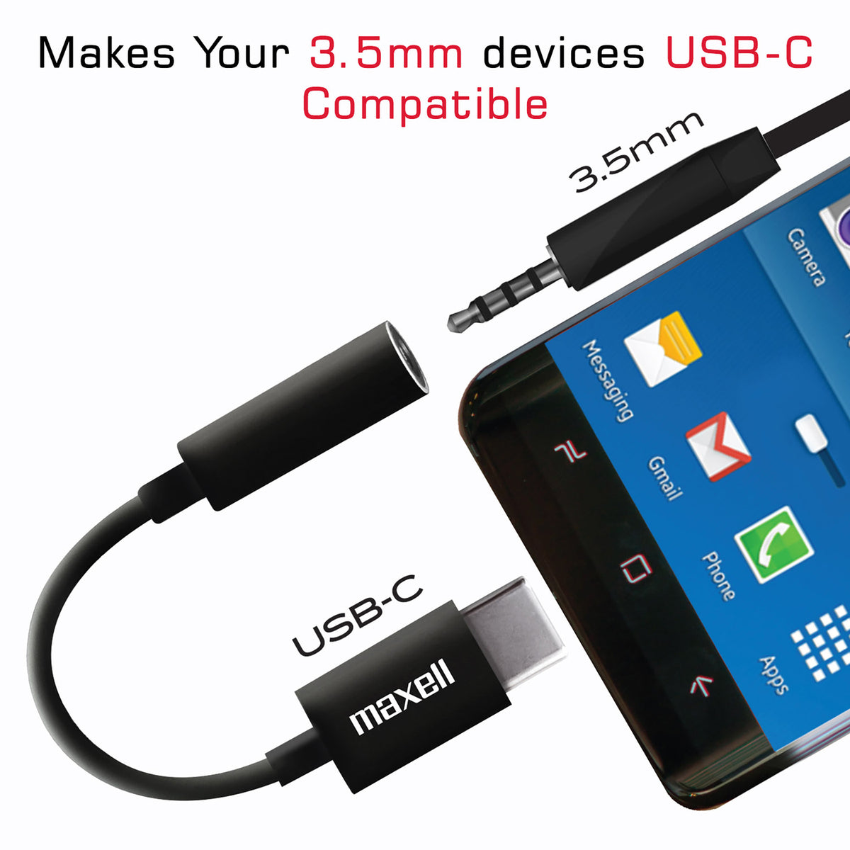 Maxell Sync-Up 3.5-mm to Stereo Headphone Adapter Cable - 2