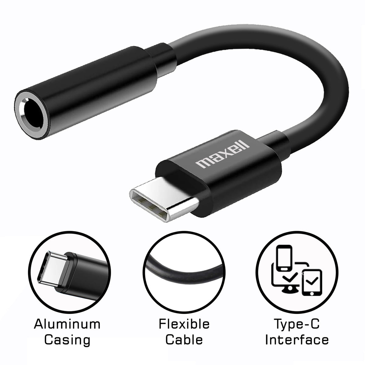 Maxell Sync-Up 3.5-mm to Stereo Headphone Adapter Cable - 3