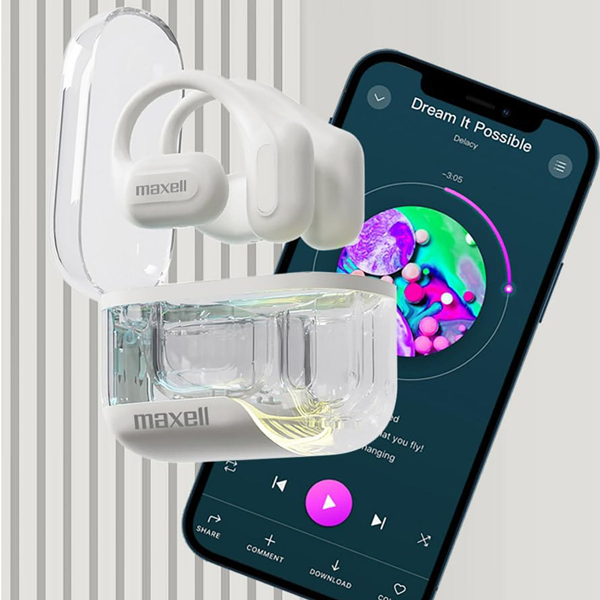 Maxell Ohs Pro Bluetooth Open-Ear Earhooks - 4