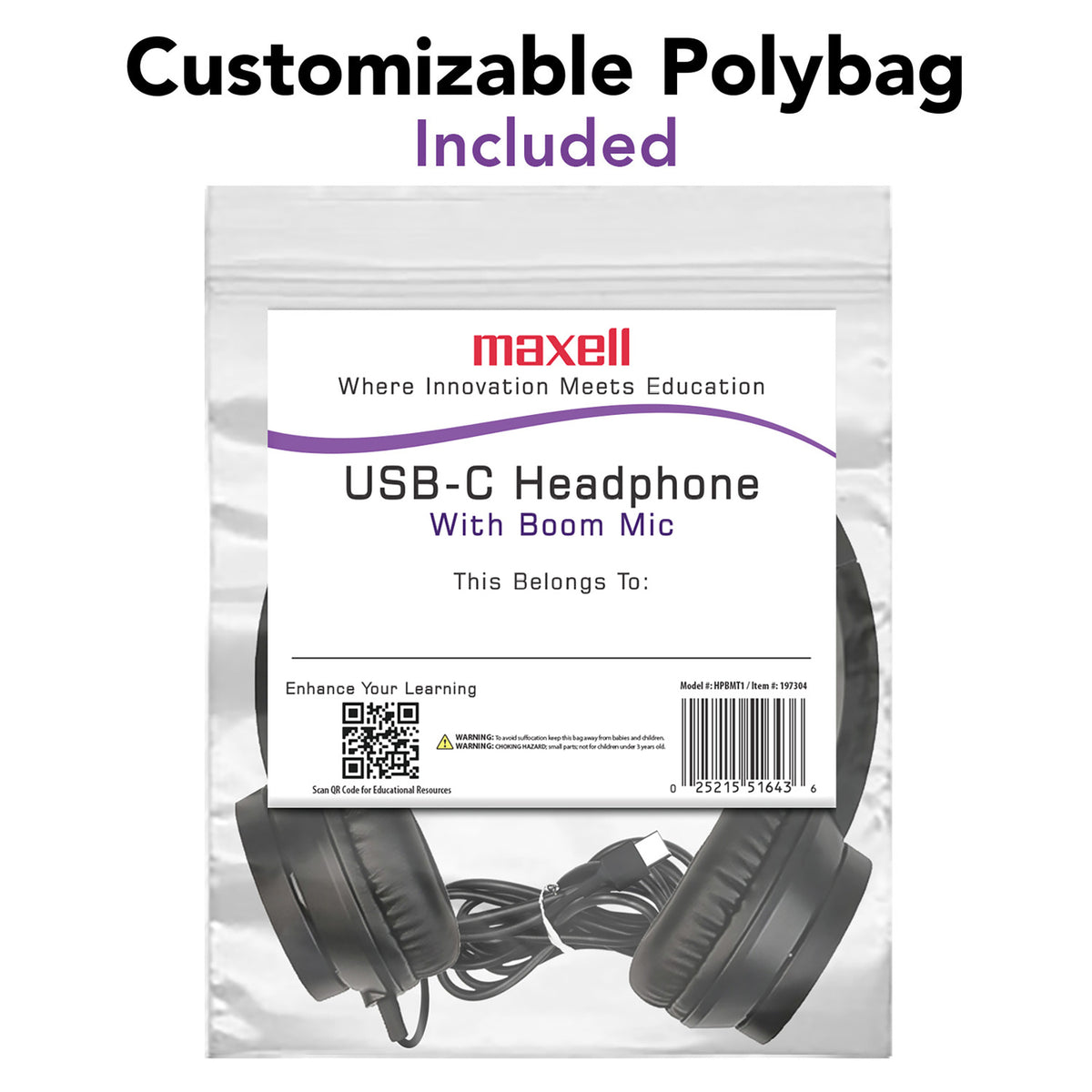 Maxell Wired Folding Over-Ear Headphones - 6