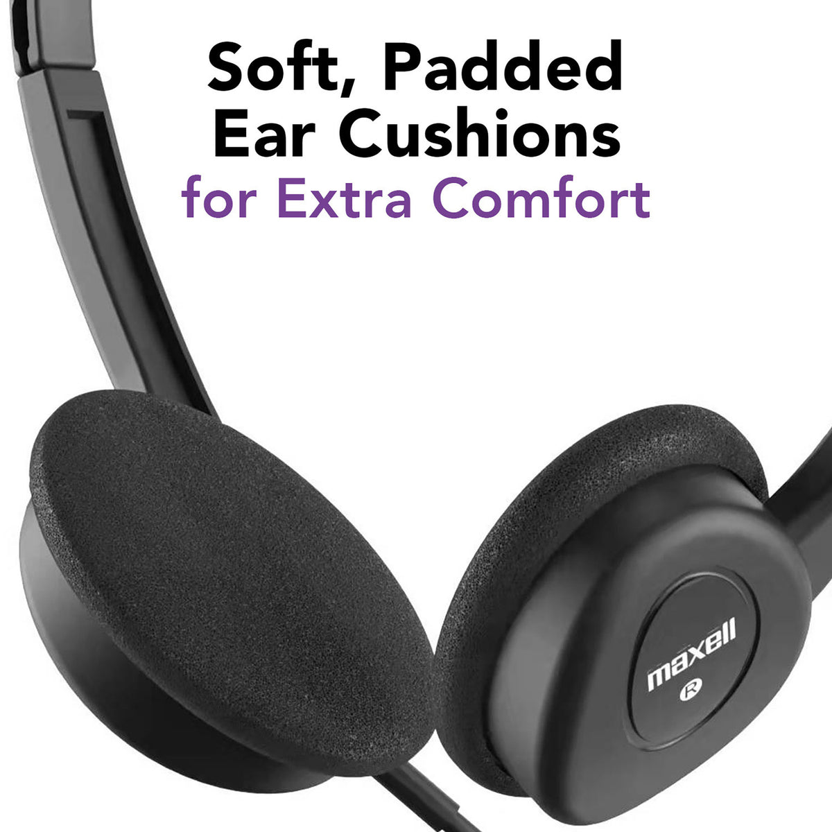 Maxell Wired On-Ear Lightweight Headphones - 6