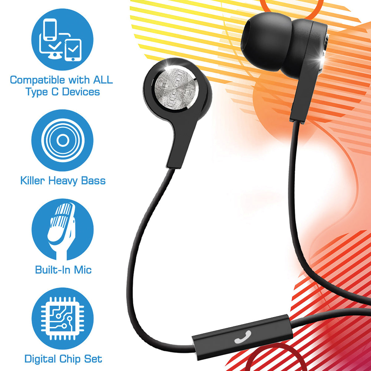 Maxell Sync Up Wired In-Ear Earbuds - 3