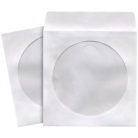 Maxell Paper Storage Sleeves, 100 Pack, White
