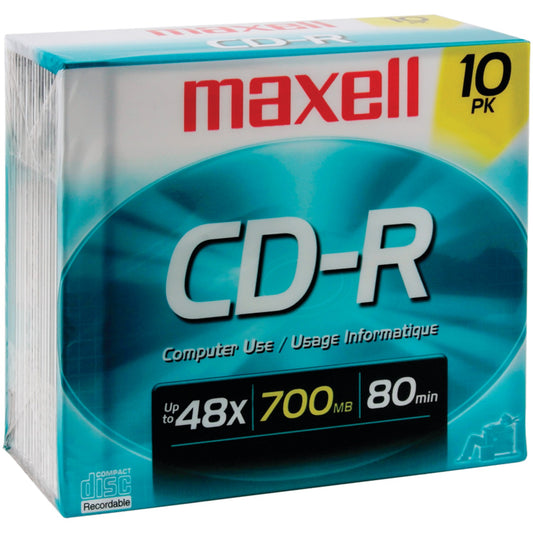 Maxell 48x 700 MB/80-Minute Blank Discs (10 Pack)