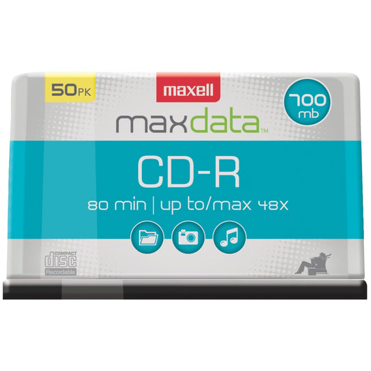 Maxell 48x 700 MB/80-Minute Blank Discs on Spindle (50 Pack)