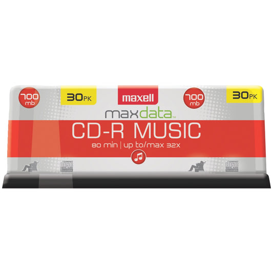 Maxell MaxData Music 32x 80-Minute Blank Discs on Spindle (30 Pack)