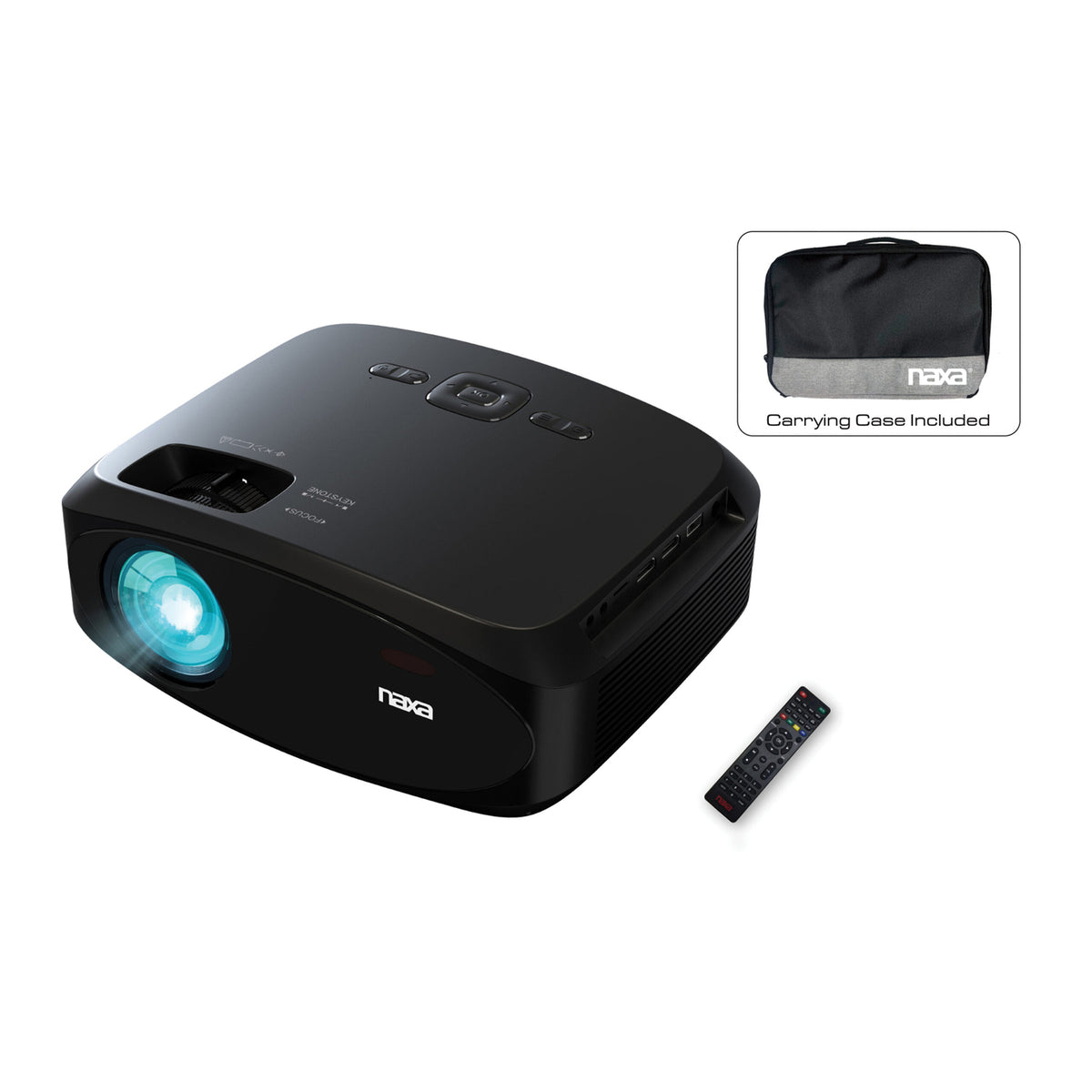 Naxa 210-In. Portable 1080p Home Theater LCD Projector - 4