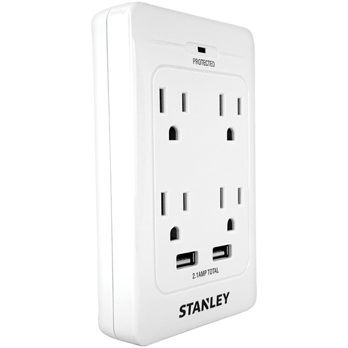 Stanley 4-AC Outlet and 2-USB Port 1,080-Joules SurgeQuad Surge Protector - 4