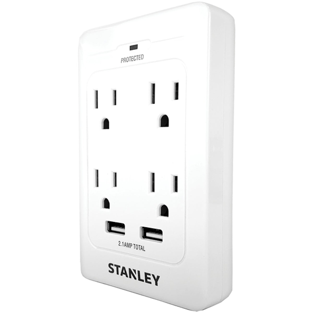 Stanley 4-AC Outlet and 2-USB Port 1,080-Joules SurgeQuad Surge Protector - 5