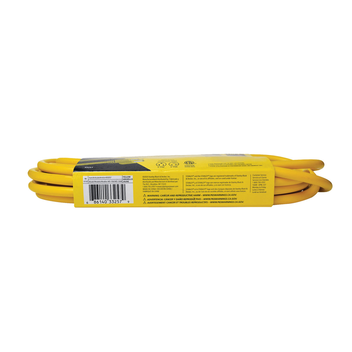 Stanley Outdoor Grounded Power Extension Cord - 12