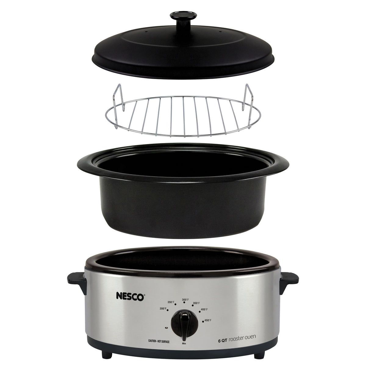 Nesco 6-Qt. 750-Watt Roaster — Silver - 5